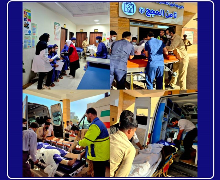 مانور تمرین عملیاتی تخلیه اضطراری بیمارستان ثامن(ع)